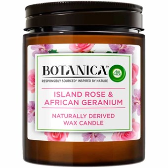 Air Wick - Botanica Scented Candle - Island Rose & African Geranium - 205 gram