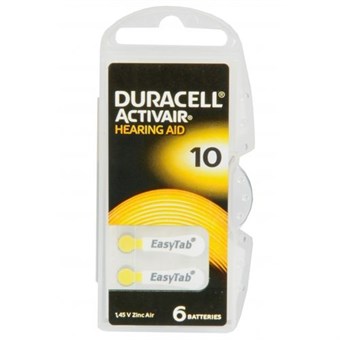 Duracell Activair 10 høreapparatbatteri - 6 stk