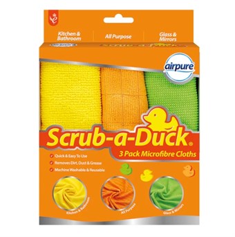 Airpure Scrub A Duck Mikrofiberkluter 3 i 1 Pakke