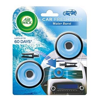 Air Wick Clip On Car Refresher - Ferskvann - Twin Pack - 2 x 8 g