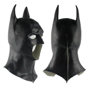 Batman Mask - Laget i latex - Heldekkende - Bruce Wayne - Voksen