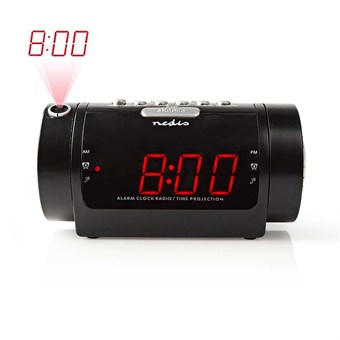 Digital klokkeradio med vekkerklokke og projektor | 0,9" LED | FM | Dobbel alarm | Slumre