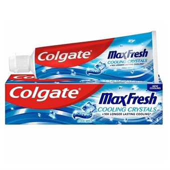 Colgate Max Fresh Cool Mint Tannkrem - 75 ml (Cooling Crystals +10 LongerLasting Cooling)