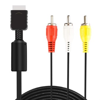 Kompositt- og Phono-kabel for Playstation 1/2/3 - 180 cm