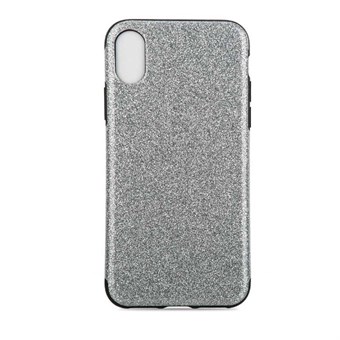 Glatt glitterdeksel i myk TPU-plast til iPhone X / iPhone Xs - Sølvgrå
