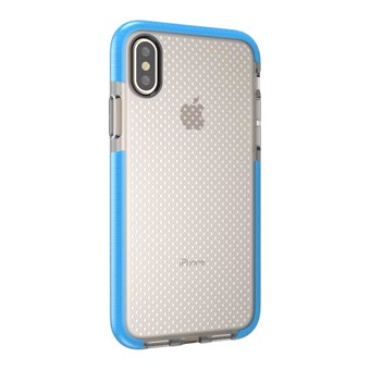 Perfekt glassaktig deksel i TPU plast og silikon til iPhone X / iPhone Xs - Blå