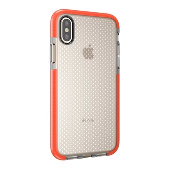 Perfekt Glassy Cover i TPU Plast og Silikon for iPhone X / iPhone Xs - Orange