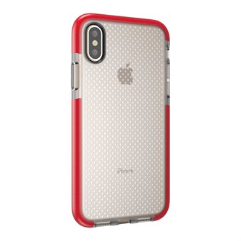 Perfekt glassaktig deksel i TPU plast og silikon til iPhone X / iPhone Xs - Rød