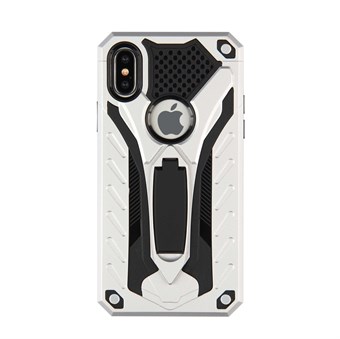 Cool Robot Hardcase m / Kickstand for iPhone X / iPhone Xs - Sølv