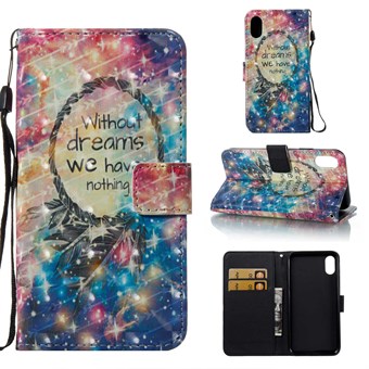 Star Light Case med kortholder for iPhone X / iPhone Xs - Color Dream