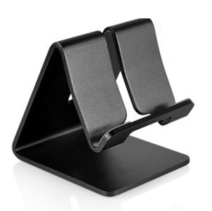 Aluminiumsholder for smarttelefon/nettbrett, Universal - svart