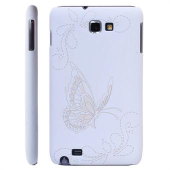 Galaxy Note Butterfly-deksel (hvit)