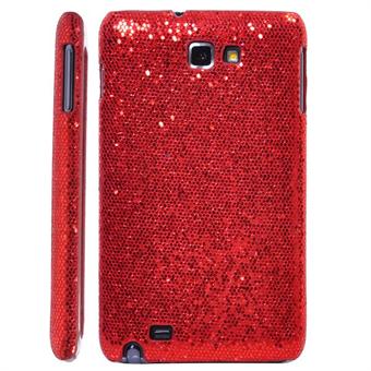 Galaxy Note glitrende deksel (rød)