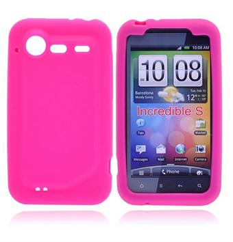 HTC Incredible S silikondeksel (rosa)