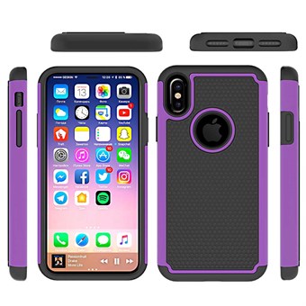 Hot Bubble Hardcase i TPU til iPhone X / iPhone Xs - Lilla