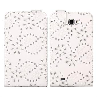 Bling Bling Diamond-deksel til Galaxy Note (hvit)