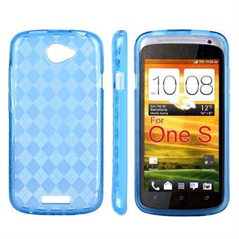 Rutete deksel HTC ONE S (blå)