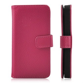 Enkelt lommebokdeksel iPhone 5 / iPhone 5S / iPhone SE 2013 (rosa)