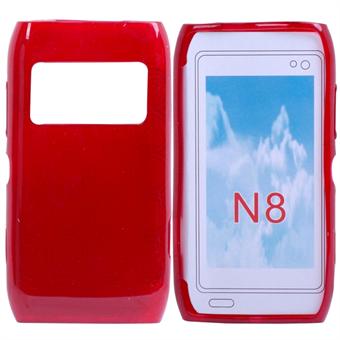 Silikondeksel til Nokia N8 (rød)