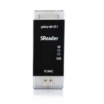USB 2.0 og SD-kortleser for Samsung Galaxy Tab