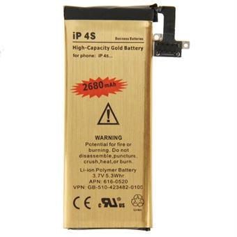 iPhone 4S oppladbart 3,7V / 2680mAh Li-ion batteri