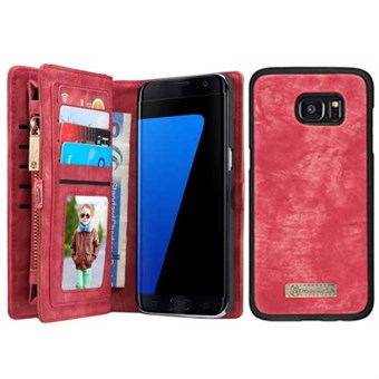 CaseMe Flap Purse til Samsung Galaxy S7 Edge - Rød