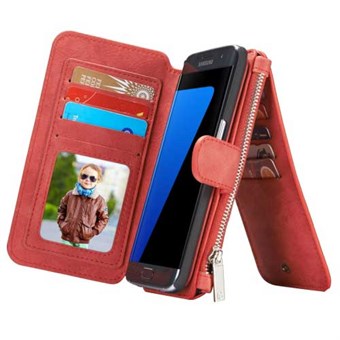 CaseMe Flip Purse til Samsung Galaxy S7 Edge - Rød