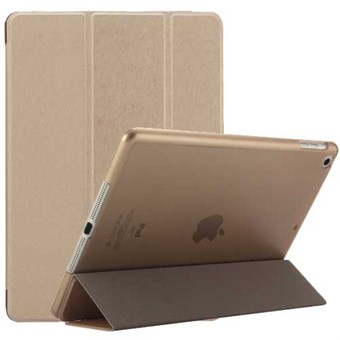 Silkeaktig Trifold Veske i Imitert Skinn til iPad Air og iPad 9,7 "(2017) - Gull