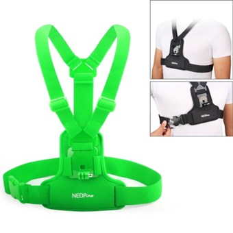 NEOPINE GoPro Hero 1/2/3/4 bryststropp - Grønn