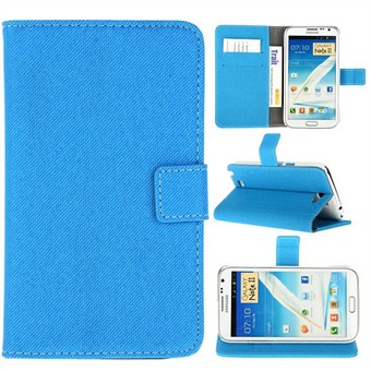 Stoffveske Samsung Galaxy Note 2 (lyseblå)