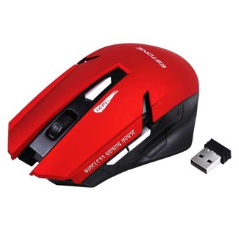 Wireless Estone 2.4GHz Mouse - Rød