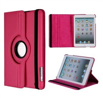 Danmarks billigste 360 roterende deksel for iPad 9.7 / iPad Air 1 (Magenta)