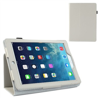 Deluxe lærveske for iPad Air (hvit)