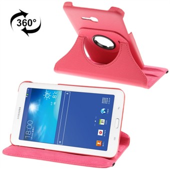 360 roterende skinndeksel for Tab 3 Lite (Magenta)