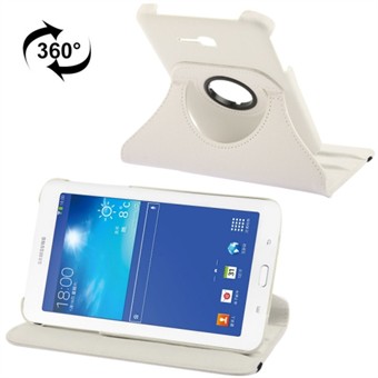 360 roterende skinndeksel for Tab 3 Lite (hvit)