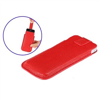 Flip Snakeskin-deksel (rød) iPhone 5 / iPhone 5S / iPhone SE 2013