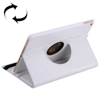Krokodilrotasjonsveske til iPad Air 2 (hvit)