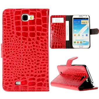 Krokodilledeksel til Galaxy Note 2 (rød)