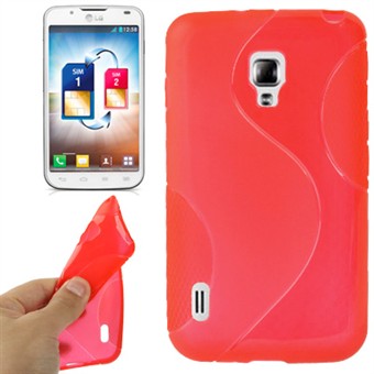 S-Line silikondeksel LG Optimus L7 2 Dual (rød)