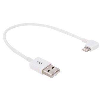 Mini Lightning Kabel 20 cm Albue - Hvit