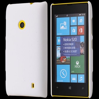Enkelt plastdeksel for Lumia 520 (hvit)