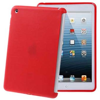 Silikon bakdeksel for Smart Cover iPad Mini 1/2/3 (rød)