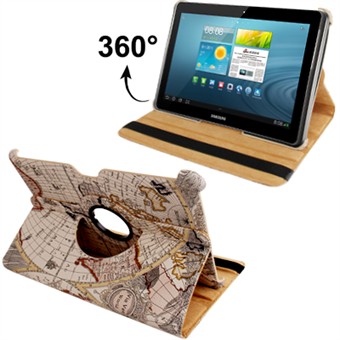 World Map Rotating Case-fane 2/3 10.1 (Leon)