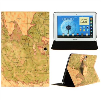 World Map Case for Galaxy Note 10.1 (Enkelt)