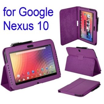 Google Nexus 10 skinnveske for nettbrett (lilla)