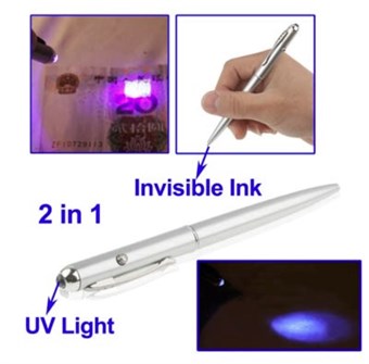 Magic Pen med unsyling blekk + UV-lys