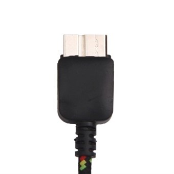 Nylon Fabric USB 3.0 Ladning / Synkroniseringskabel 1M (Svart)