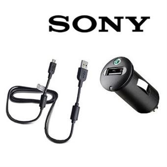 Sony® Original mikro-USB-kabel og bilplugg