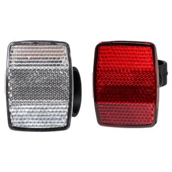 Reflekssett for sykkel - Rød / Hvit