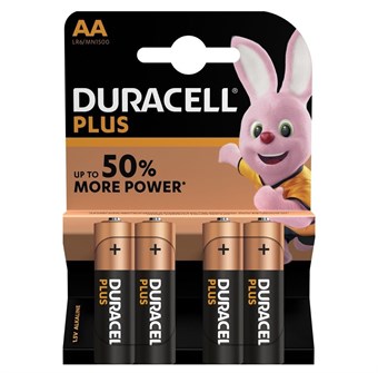 Duracell Plus Power alkalisk AA-batteri - 4 stk.